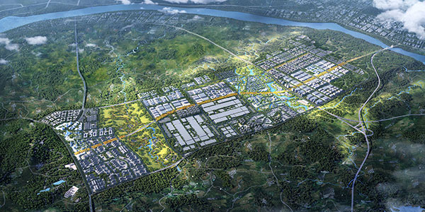 Yibin: The construction of the seventh to eighth phases of the Sichuan Times Power Battery Production Base and the Yibin Power Battery New Town Construction Project started in Sanjiang New District_fororder_Yibin Power Battery New Town (Rendering)-Photo courtesy-Sanjiang New District Management Committee