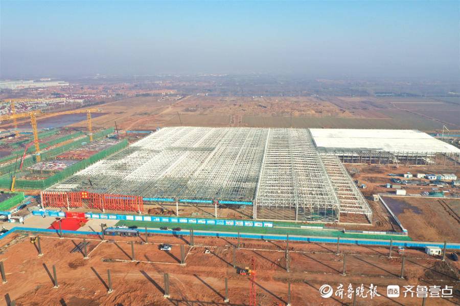 The main body of the welding workshop of Chery Automobile Qingdao Base Project (Phase I) is capped, and the equipment will enter the site in April