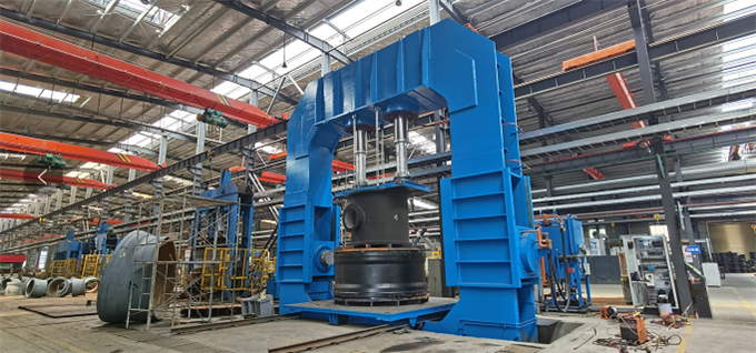 The first large-caliber hydraulic testing machine in China was successfully tested in Taojiang Xinxing