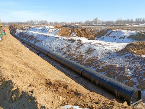 Emerging cast pipes help Daihai ecological emergency water replenishment project